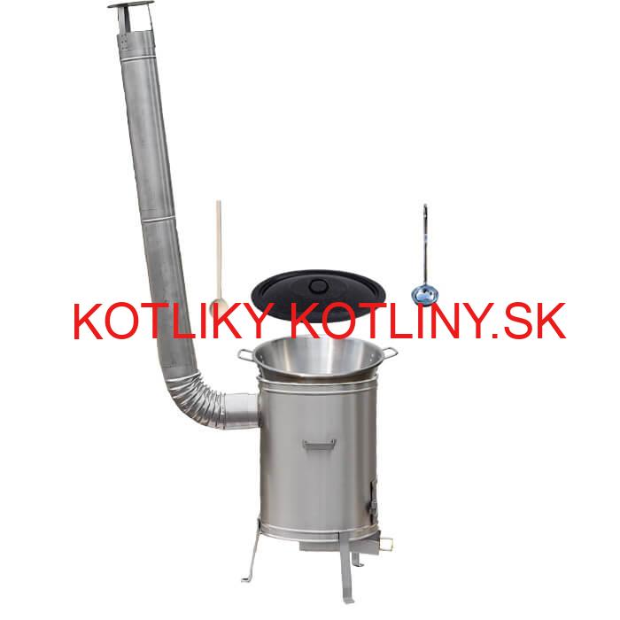 Nerezový kotol 40 L (1,2 mm) + nerezová kotlina 45 cm + vareška LUX