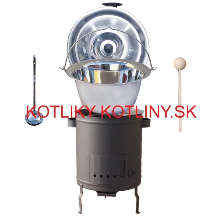 Nerezový kotlík 30 L (1,2 mm) + hrubostenná (1,5 mm) a žiaruvzdorná kotlina 45 PLUS 600