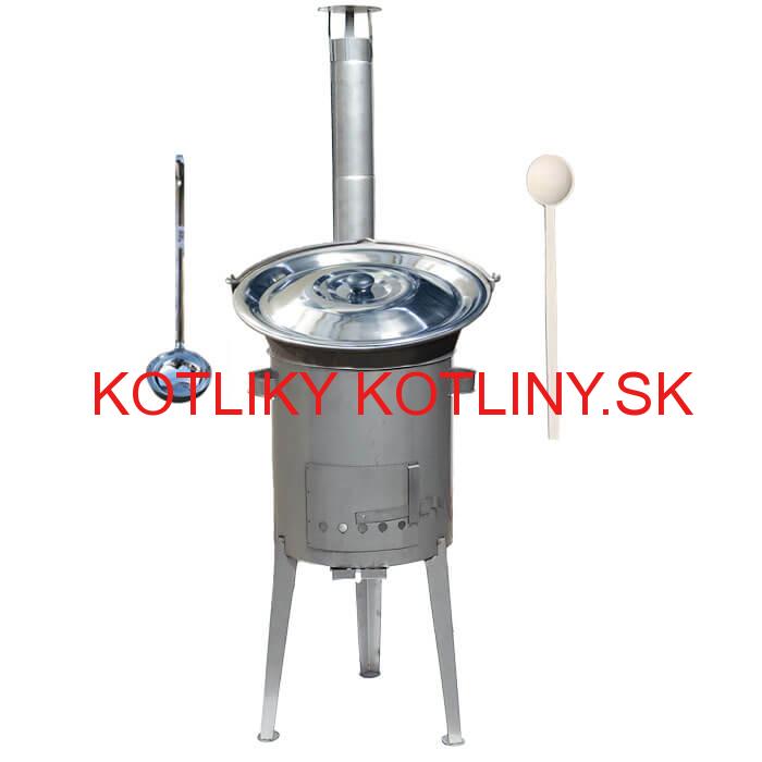 Nerezový kotlík 30 L (1,5 mm) + nerezová kotlina 45 cm LUXUS