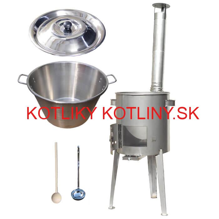 Nerezový kotol 40 L (1,2 mm) + nerezová kotlina 45 cm LUXUS