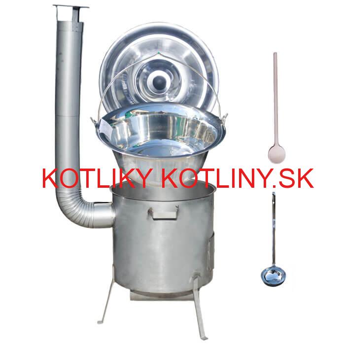 Nerezový kotlík 15 L (1,2 mm) INOX, zosilnená vysoká nerezová kotlina 36 cm KOMFORT