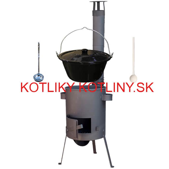 Smaltovaný kotlík 25 L + žiaruvzdorná kotlina 45 PLUS 600 4 MM