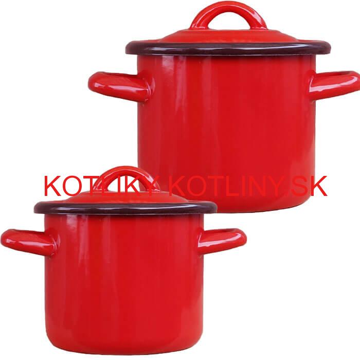 Smaltované hrnce s pokrievkami 1 L + 3 L Classic