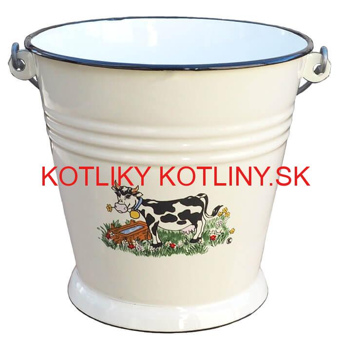 Smaltované vedro 5 L DECOR Kravička