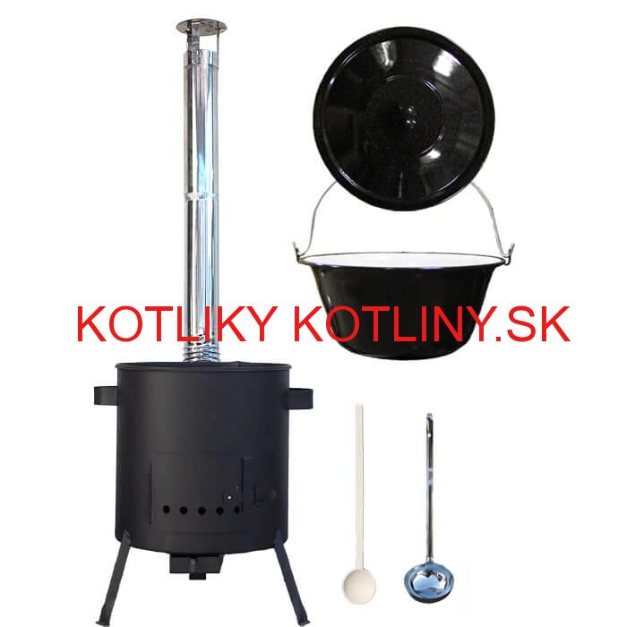 Smaltovaný kotlík 25 L + žiaruvzdorná kotlina (1 mm) 42 PLUS 600