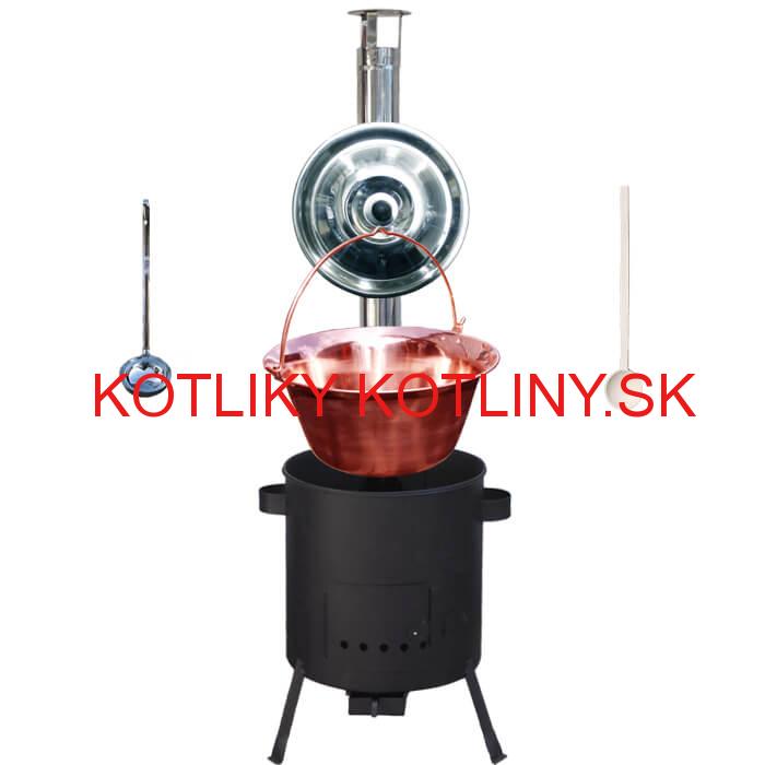 Medený kotlík 20 L (1,2 mm) + žiaruvzdorná kotlina (1 mm) 42 PLUS 600