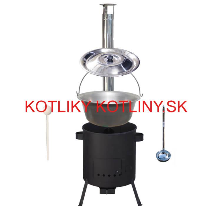 Železný kotlík 20 L (0,75 mm) + žiaruvzdorná kotlina (1 mm) 42 PLUS 600