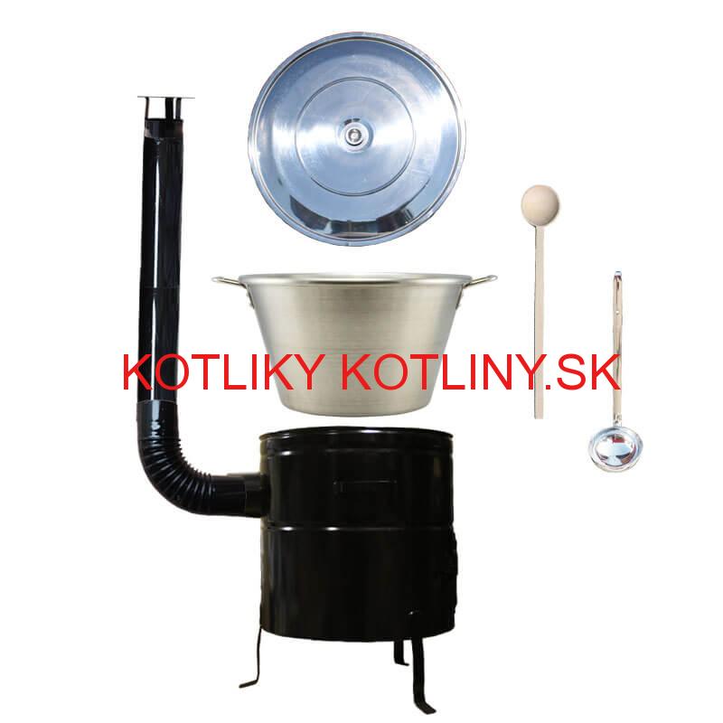 Nerezový kotol 70 L + kovová kotlina 56 cm BIG PARTY