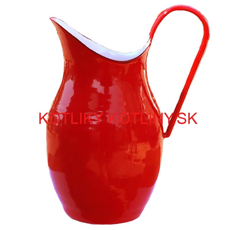 Smaltovaná krhla 2 L ČERVENÁ