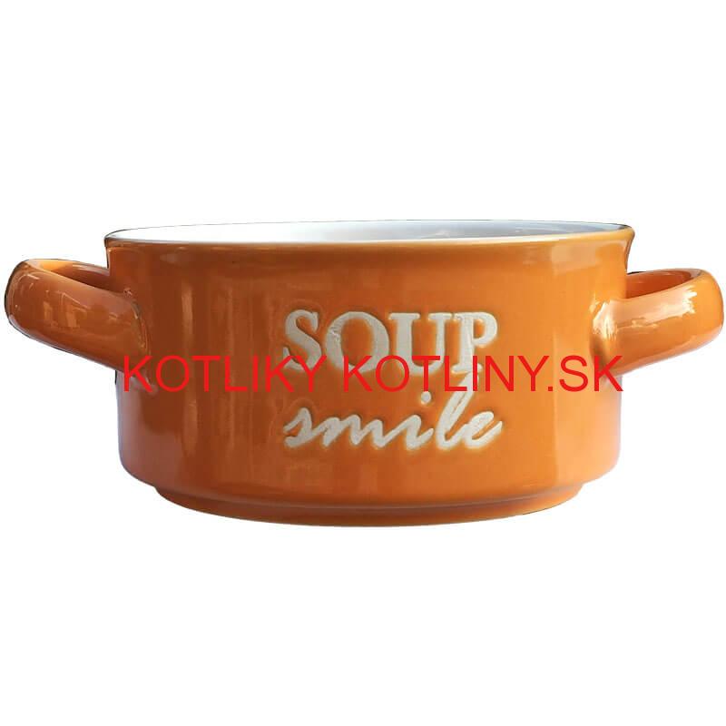 Keramická miska na polievku – oranžová SOUP