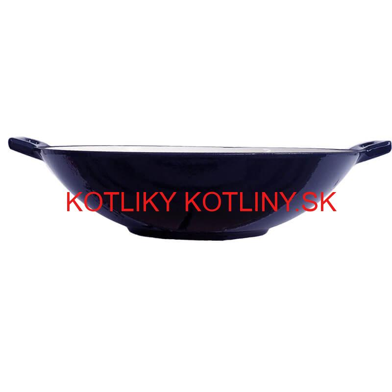 Liatinový wok – smaltovaný povrch 37 cm