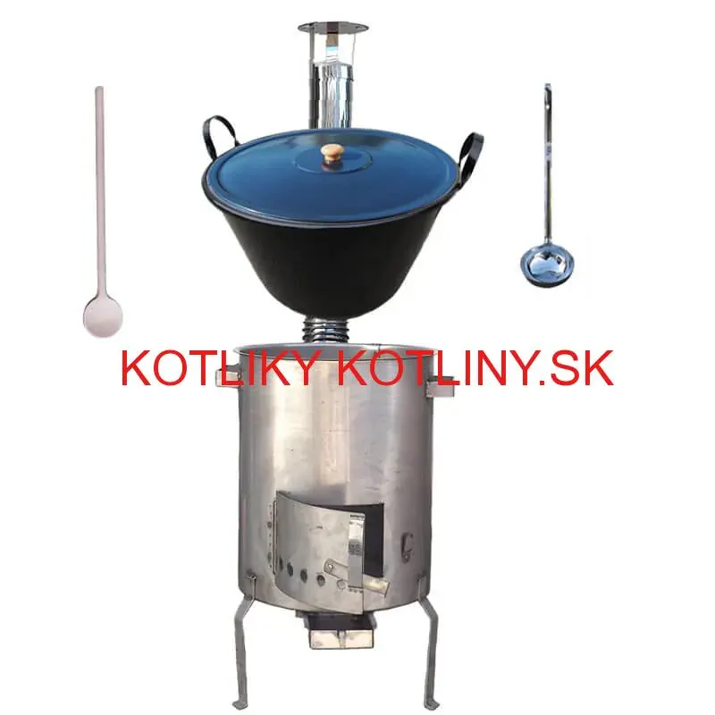 Zabíjačkový smaltovaný kotol 60 L + nerezová kotlina 1,5 mm 50 cm STRONG EXCLUSIVE