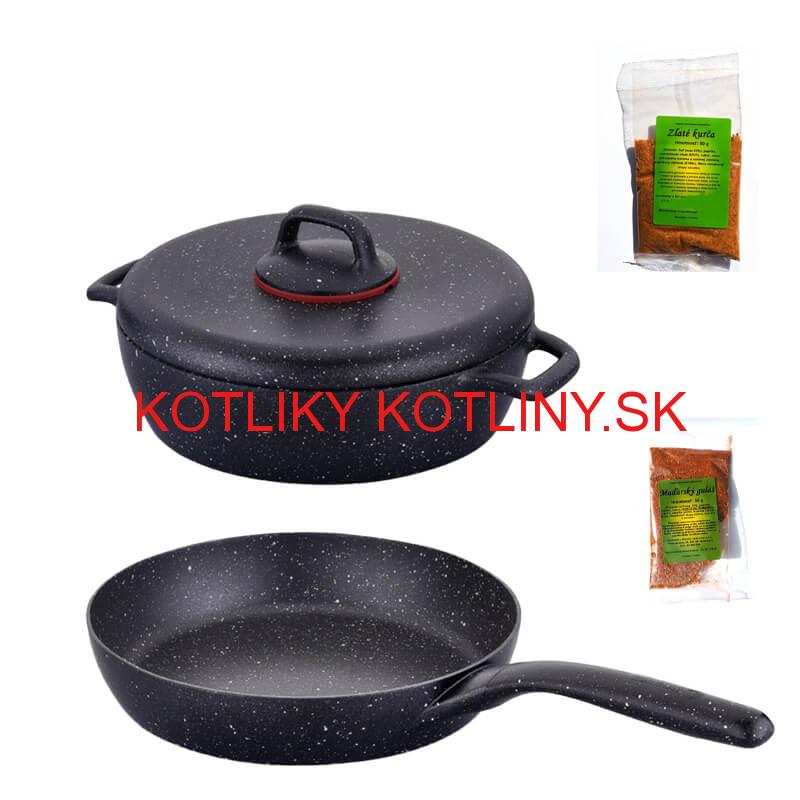 Hrniec s pokrievkou + panvica + korenie Classic Plus Volkanit