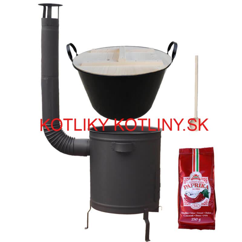 Smaltovaný kotol 100 L + hrubostenná kotlina 60 cm (1,5 mm) STRONG PLUS 600 + sladká paprika 250 g