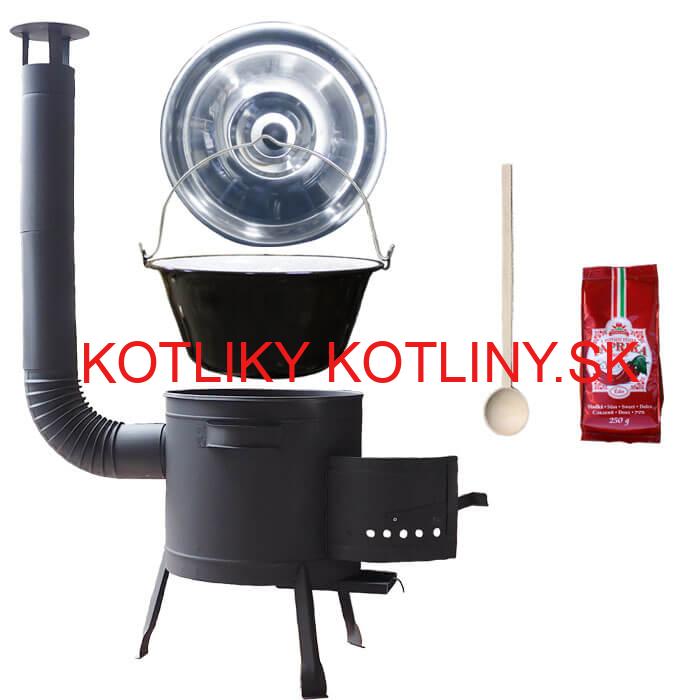 Smaltovaný kotlík 22 L (1,2 mm) + hrubostenná (1,5 mm) žiaruvzdorná kotlina BALKY STRONG 42 PLUS 600