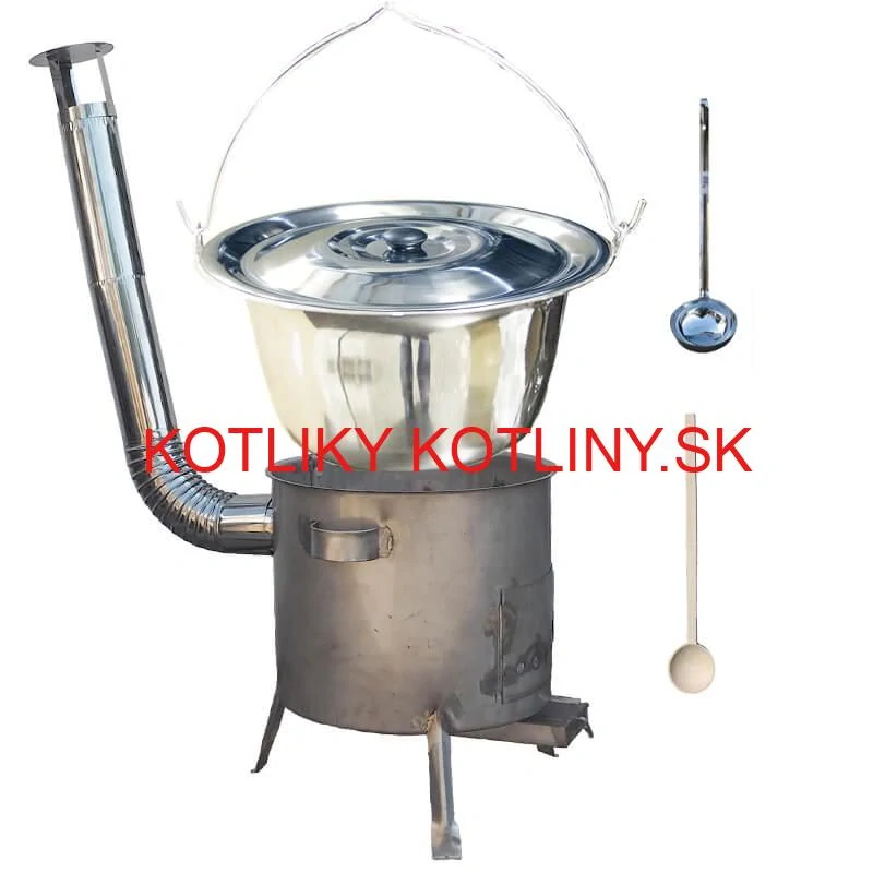 Nerezový kotlík 30 L (1,2 mm) INOX + nerezová kotlina 45 cm (1,5 mm) STRONG CLASSIC
