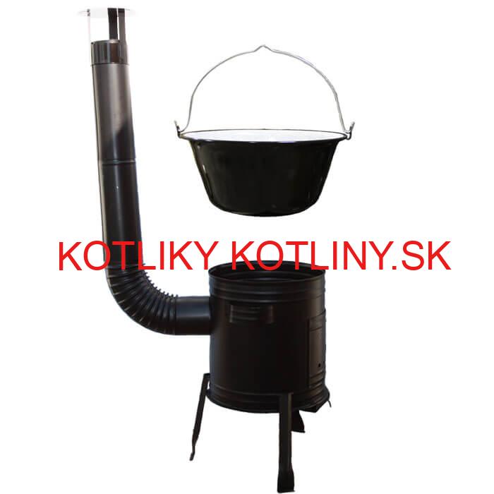 Smaltovaný kotlík 13 L (1,2 mm) + kovová kotlina 36 CLASSIC (KOV) Easy party