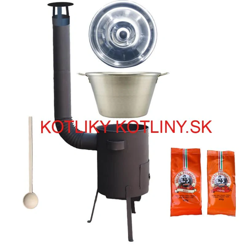 Nerezový kotol 40 L + žiaruvzdorná kotliny 45 cm PLUS 600 4 MM + paprikové korenie na guláš