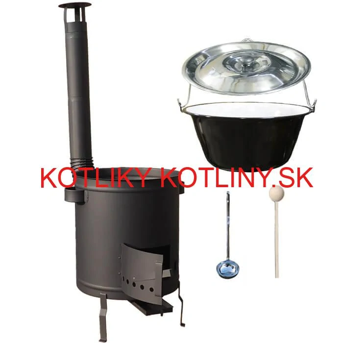 Smaltovaný kotlík 16 L (1,2 mm) + hrubostenná (1,5 mm) a žiaruvzdorná kotlina 39 PLUS 600