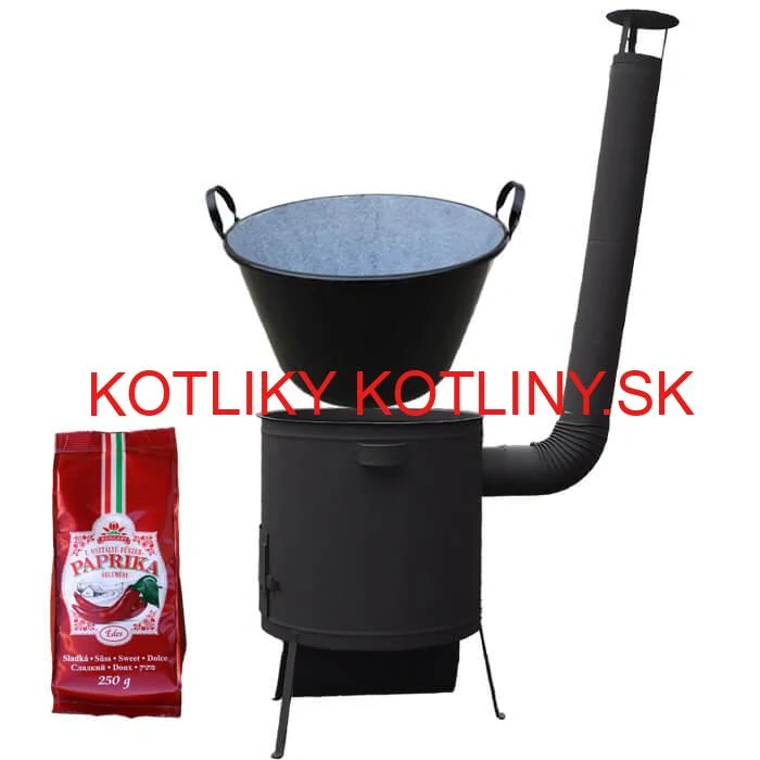 Zabíjačkový smaltovaný kotol 100 L, žiaruvzdorná kotlina 42 PLUS 600 4 MM + sladká paprika GURMÁN 250 g