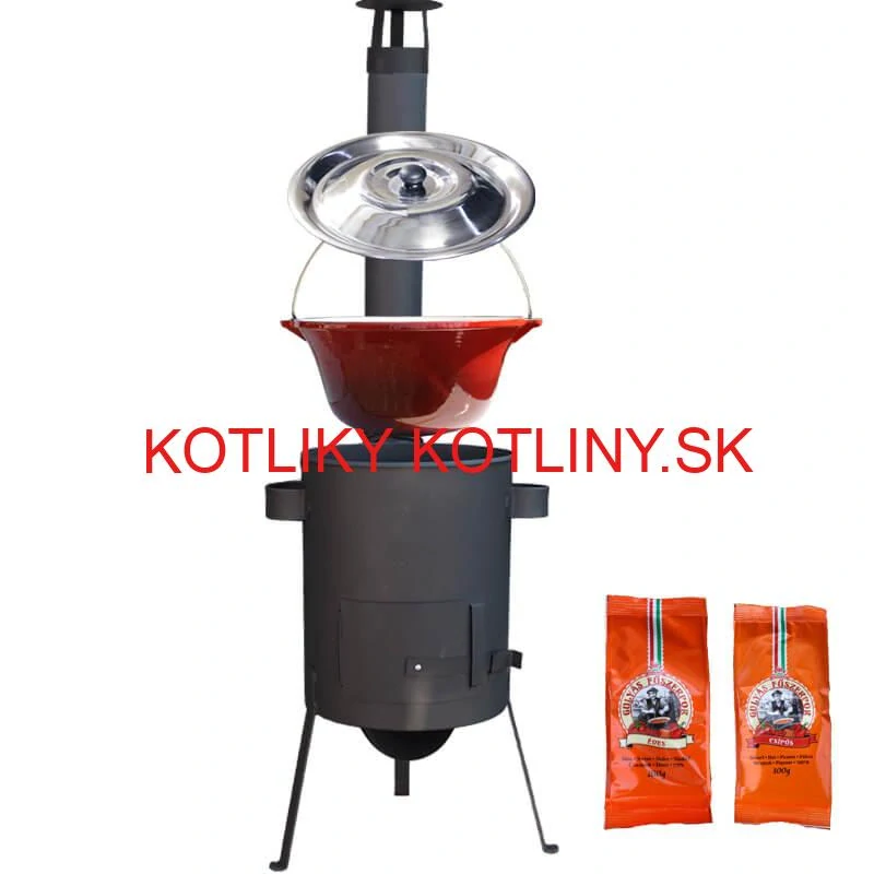 Liatinový kotlík so smaltovanou úpravou 22 L + žiaruvzdorná kotlina 42 PLUS 600 4 MM + paprikové korenie na guláš - MIX 100 g