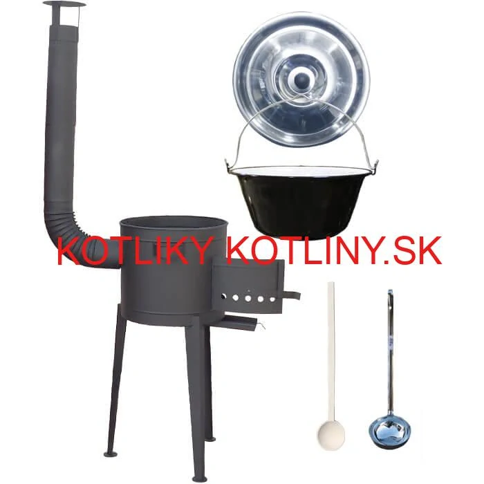 Smaltovaný kotlík 30 L (1,2 mm) + vysoká kotlina 47 cm (2 mm) HODO PLUS 600