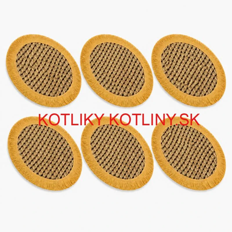 Prírodné podložky pod tanier so strapcami 37 cm, 6 ks
