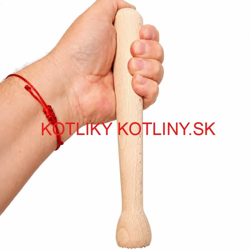 Drevený drvič na cesnak a bylinky 22 cm