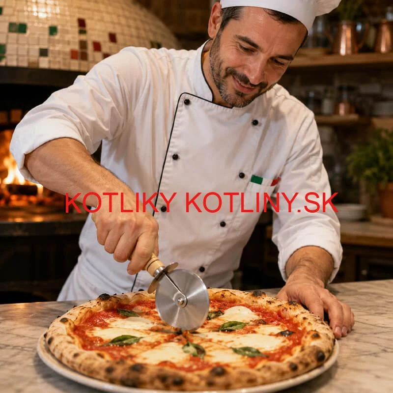 Krájač na pizzu s drevenou rukoväťou 22 cm