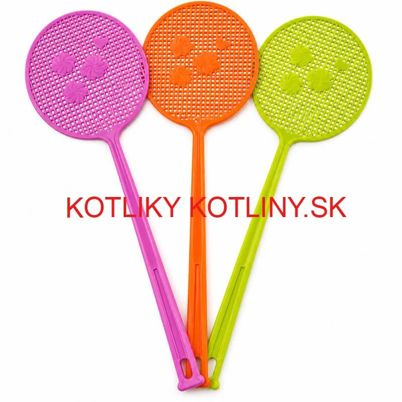 Plastová plácačka na muchy 49 cm – mix farieb