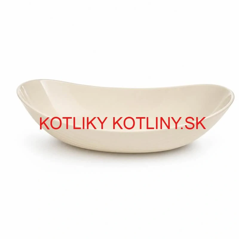 Plastová servírovacia miska loďka 28,5 cm – smotanová