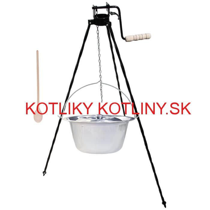 Antikorový kotlík 10 L (1,2 mm) + stojan s kladkou VAR