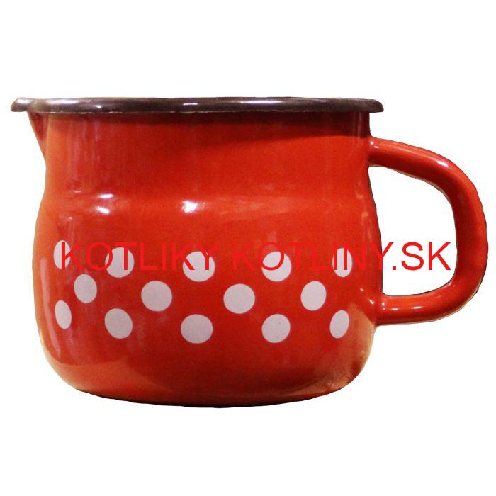 Smaltovaný hrnček s výlevkou 1 L