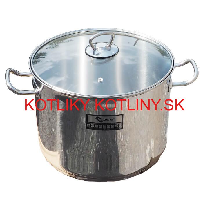 Nerezový hrniec 11 L + sklenená pokrievka