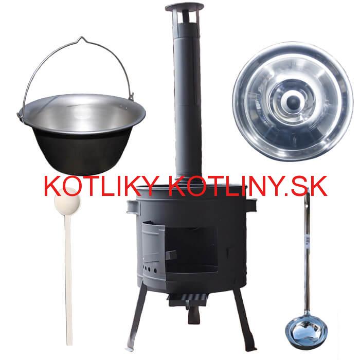 Kotlíkový gulášový set 42 PLUS 600 + nerezový kotlík 20 L (1,5 mm)