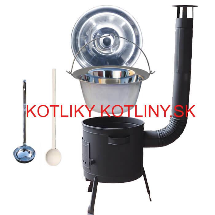Kotlíkový gulášový set 36 PLUS 600 + nerezový kotlík 15 L (1,2 mm)