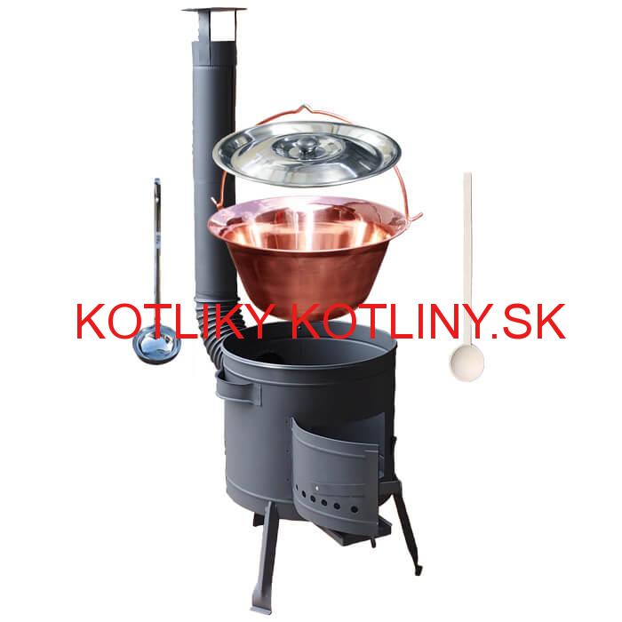 Kotlíkový gulášový set 36 PLUS 600 + medený kotlík 14 L (1,2 mm)