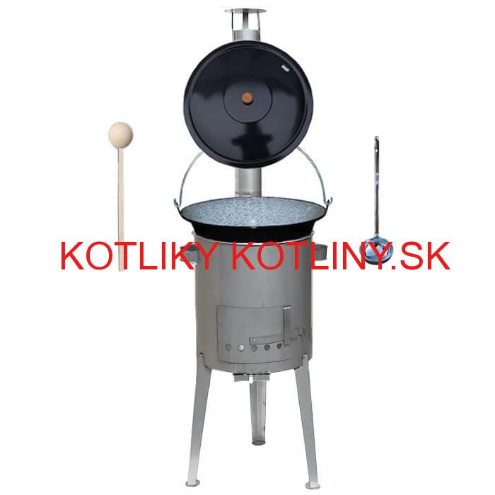 Smaltovaný kotlík 13 L (1,2 mm) + nerezová kotlina 36 cm LUXUS