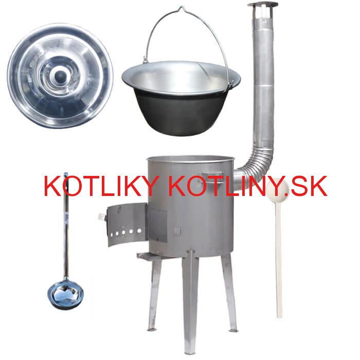 Nerezový kotlík 15 L (1,5 mm) + nerezová kotlina 36 cm LUXUS