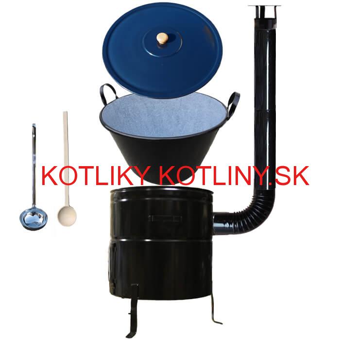Smaltovaný kotol 70 L + kovová kotlina 56 cm BIG PARTY