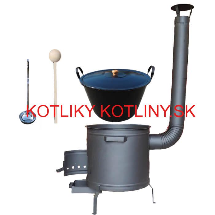 Smaltovaný kotol 80 L + žiaruvzdorná kotlina 60 cm PLUS 600