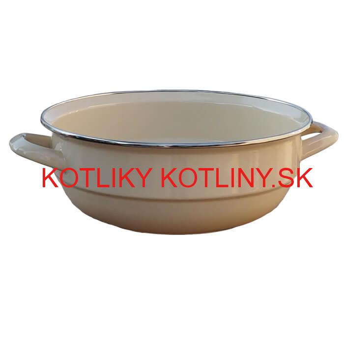 Smaltovaná misa 24 cm bežová