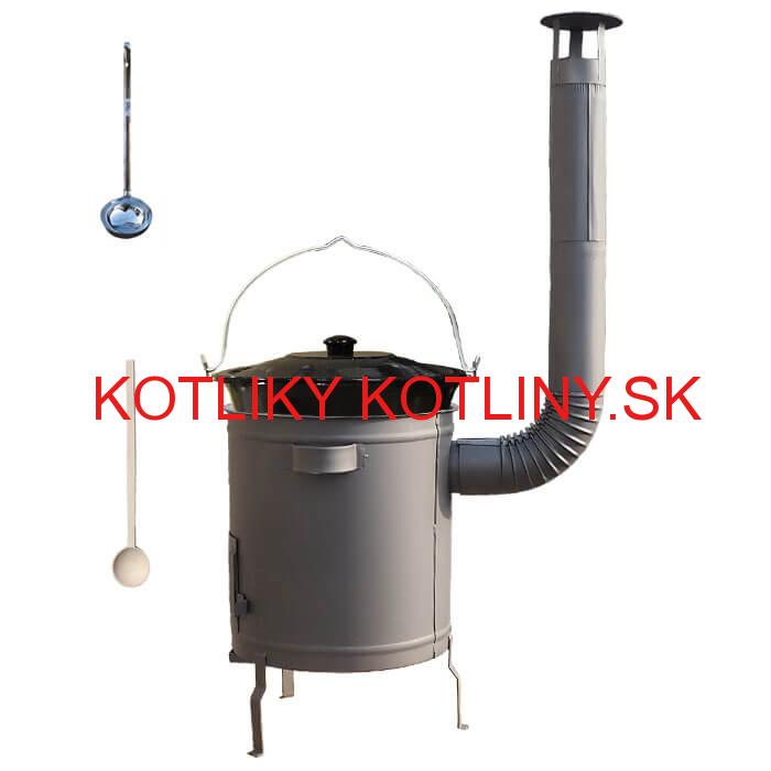 Smaltovaný kotlík 25 L (1,2 mm) + hrubostenná (1,5 mm) a žiaruvzdorná kotlina 42 PLUS 600