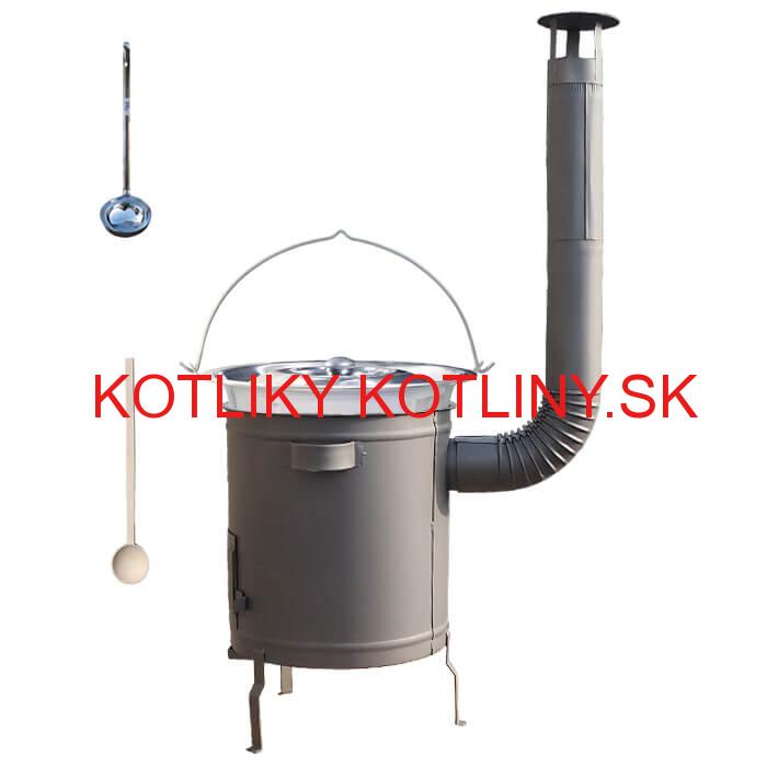 Nerezový kotlík 22 L (0,8 mm) + hrubostenná (1,5 mm) a žiaruvzdorná kotlina 42 PLUS 600