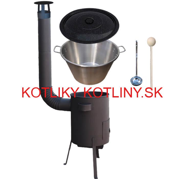 Nerezový kotol 40 L (1,2 mm) + žiaruvzdorná kotlina 45 PLUS 600 4 MM