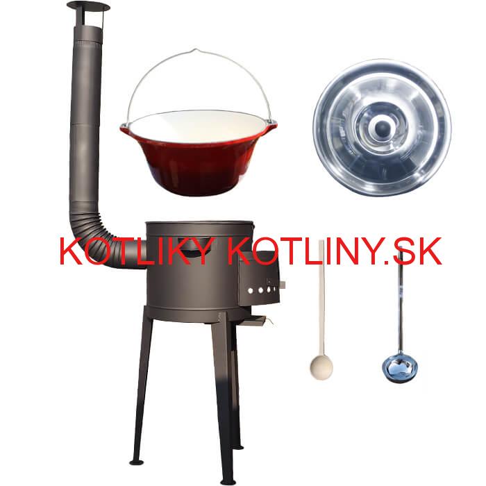 Liatinový kotlík so smaltovanou úpravou 16 L + vysoká kotlina 36 PLUS 600