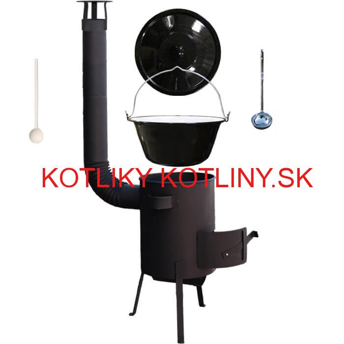 Smaltovaný kotlík 25 L + žiaruvzdorná kotlina 45 PLUS 600 4 MM