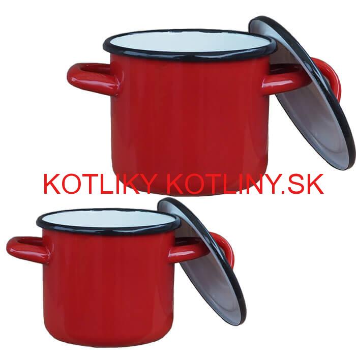 Smaltované hrnce s pokrievkami 1 L + 3 L Classic