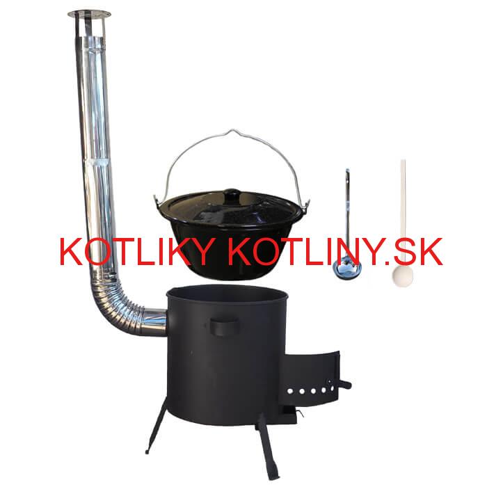 Smaltovaný kotlík 25 L + žiaruvzdorná kotlina (1 mm) 42 PLUS 600