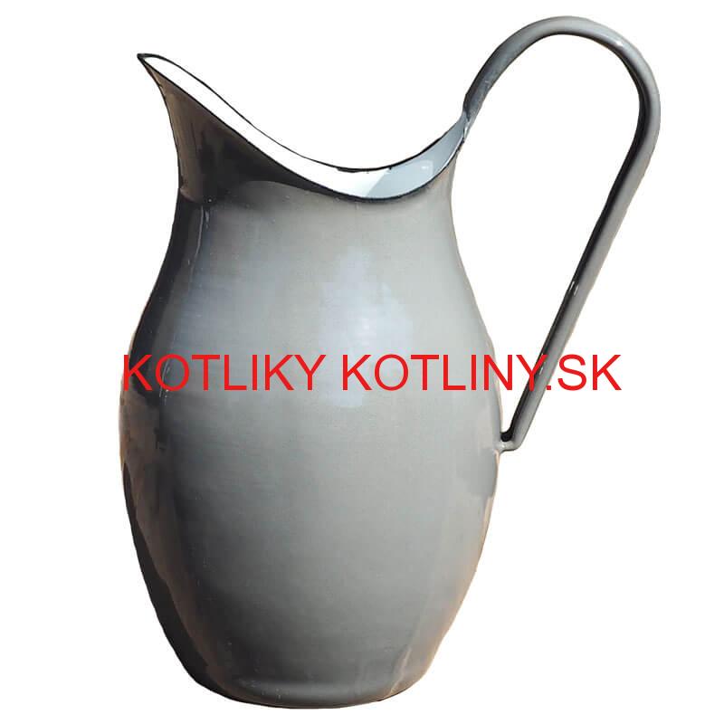 Smaltovaná krhla 2 L ŠEDÁ
